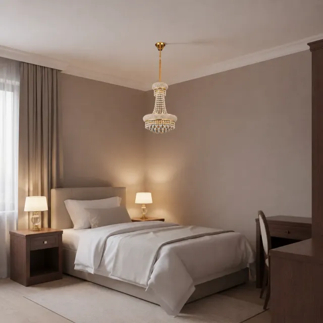 Alessandro Design NUVOLA Nobile 8xE14 candelabru cristal auriu D40cm