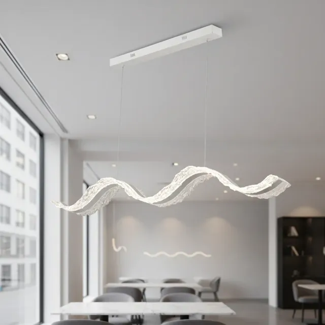 Alessandro Design AMI lustra LED suspendata 78W alba liniara