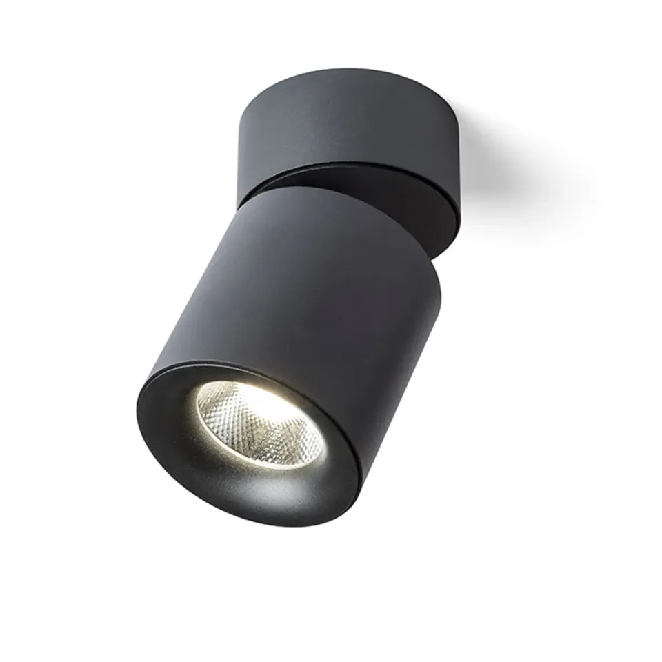 Rendl Condu spot tavan LED negru cilindric