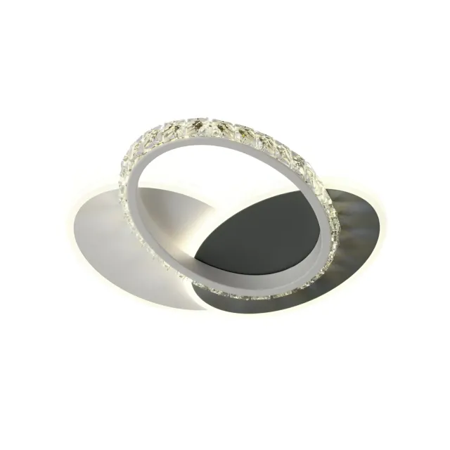 Alessandro Design PrisMiq 39W lustra LED neagra 3 ovale