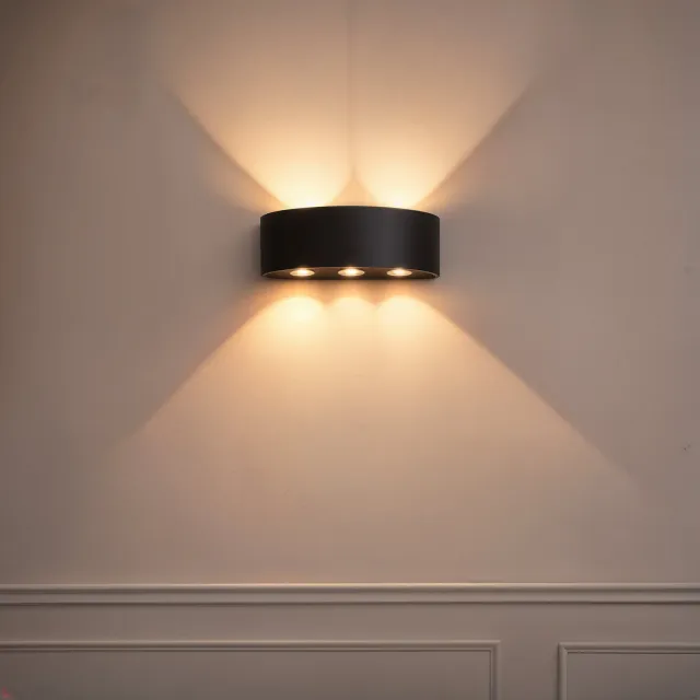 Alessandro Design Ellis aplica LED exterior neagra lumina calda