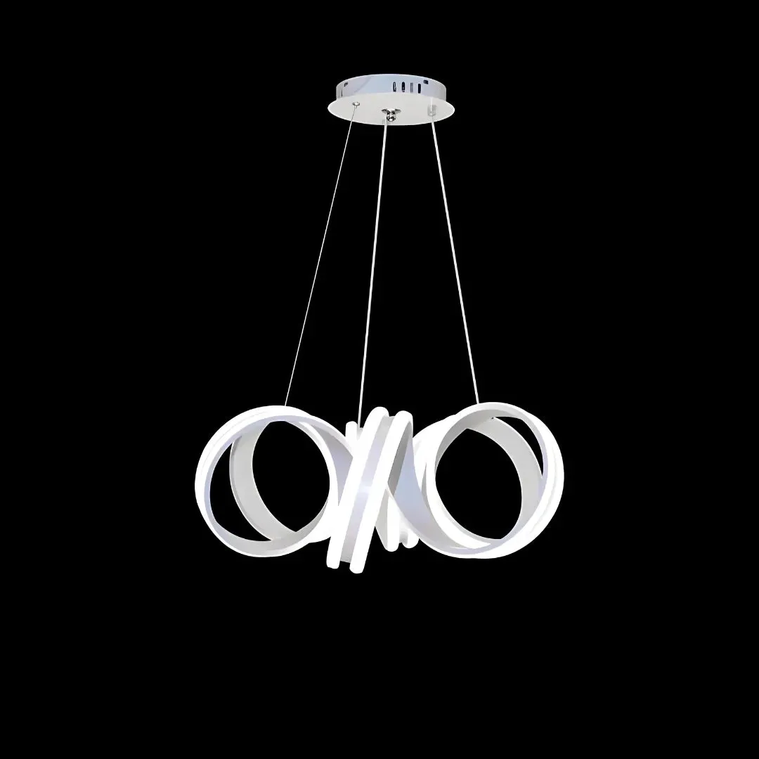 Alessandro Design Infinity Twist lustra LED 180W alba dimabila