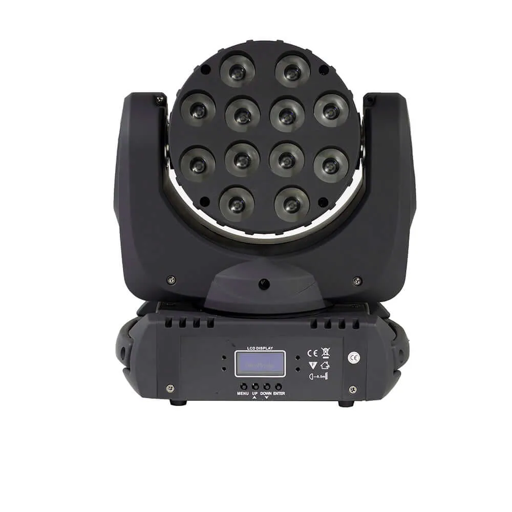 Shehds 12x12W RGBW moving head beam DMX