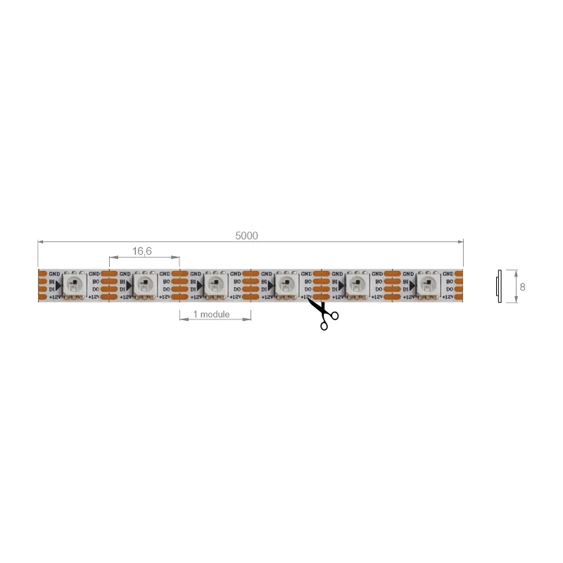 Furnika Tape ARGB bandă LED adresabilă + controller RF RGBWS