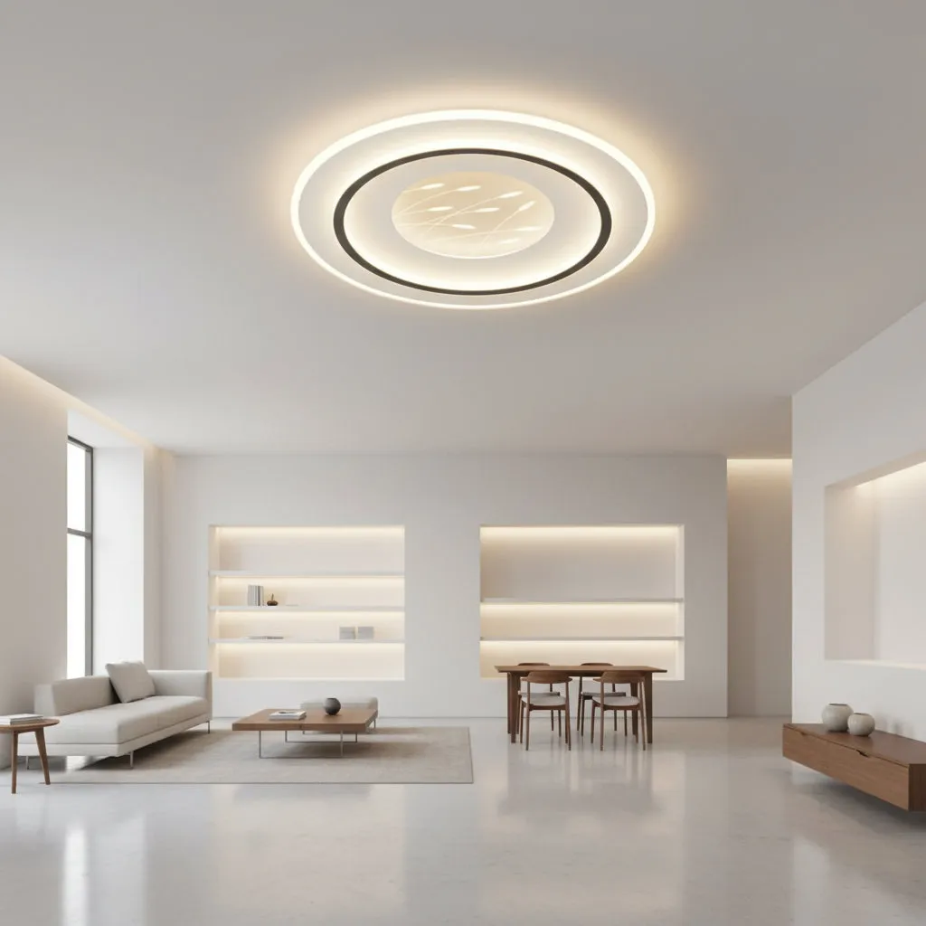 Linea lustra LED 125W Ø50cm neagra dimabila telecomanda