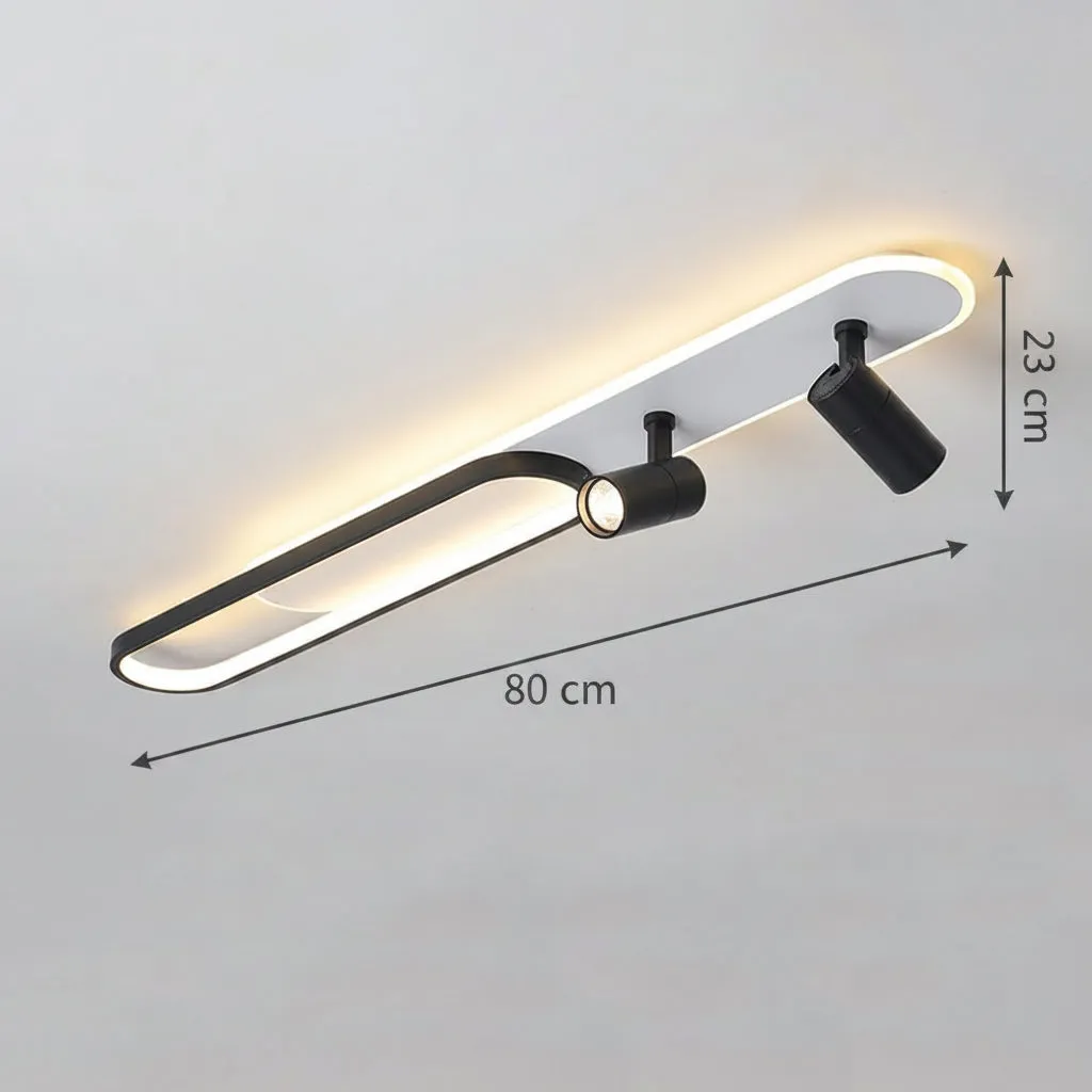 Alessandro Design Fisso Camilla lustra LED 69W neagra
