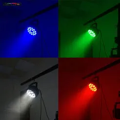Shehds 18x18W RGBWA+UV Proiector Par LED Plat DMX