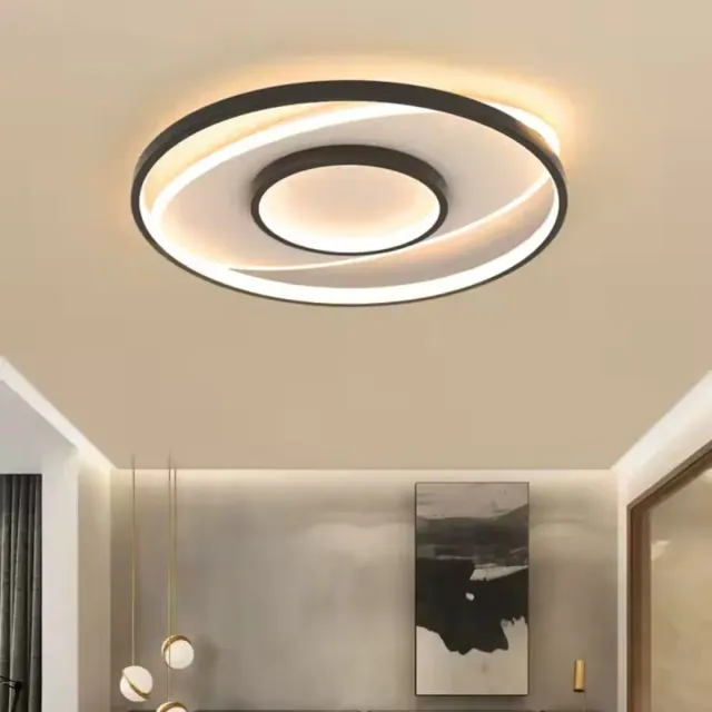 Alessandro Design Figurato lustra LED 63W neagra dimabila