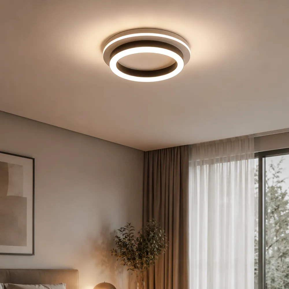 Lustra LED Alessandro Design Modern 25W 20cm neagra 3 culori