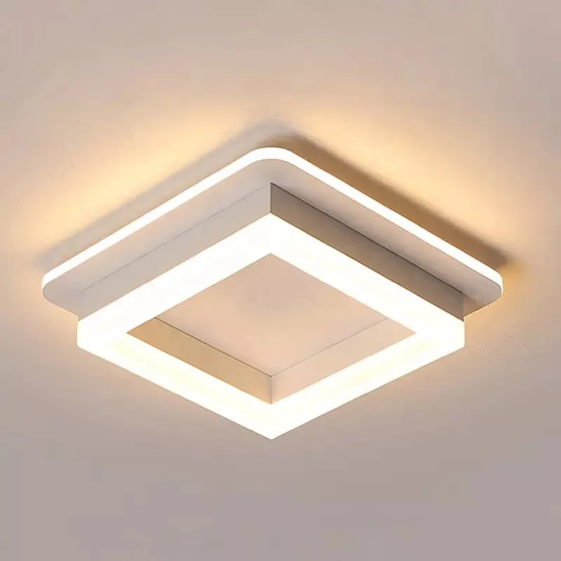 Alessandro Design Modern lustra LED patrata 26W alba 19.5cm