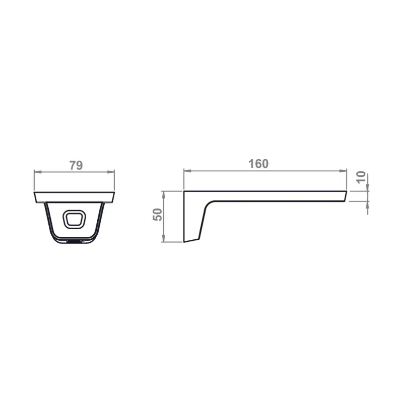 Furnika Lena II lampă LED mobilier USB negru