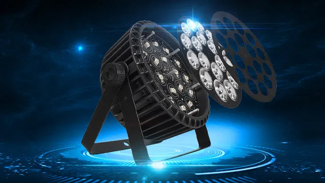 Shehds Par LED Plat 18x18W RGBWA+UV aluminiu