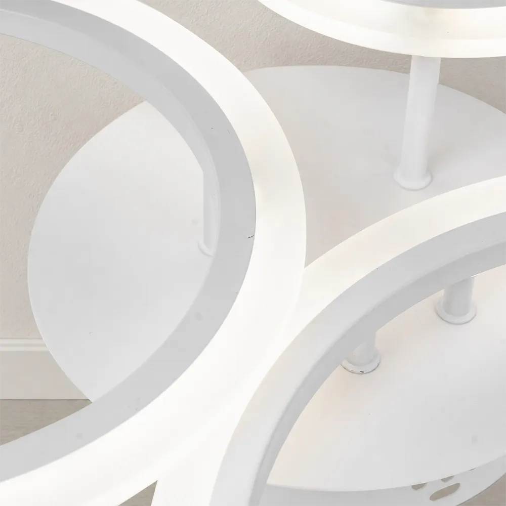 Alessandro Design BETTY 40W lustra LED alba 3 cercuri