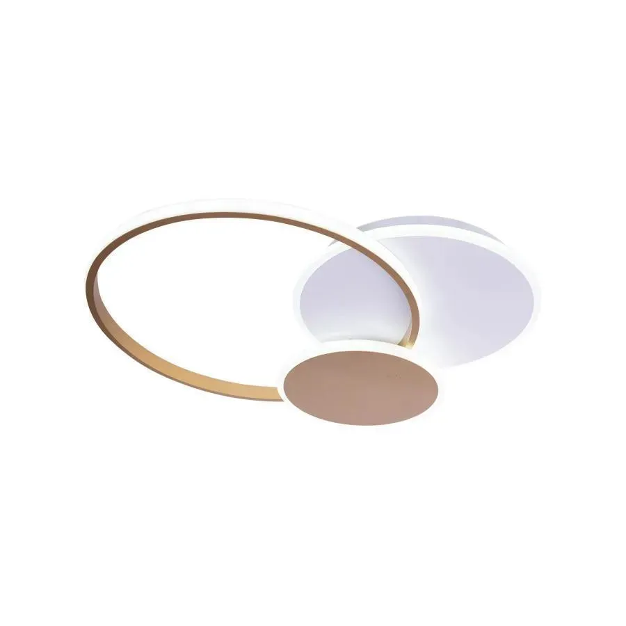 Alessandro Design Killian 46W lustra LED 3 cercuri alb auriu