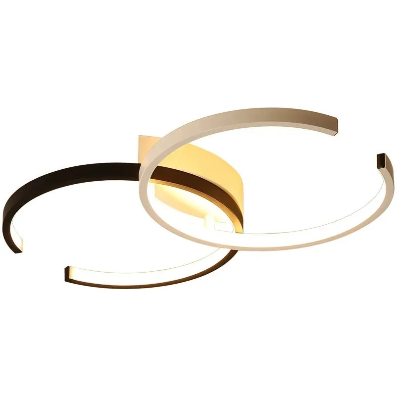 Alessandro Design VECTOR SEMIARC 40W lustra LED neagra-alba