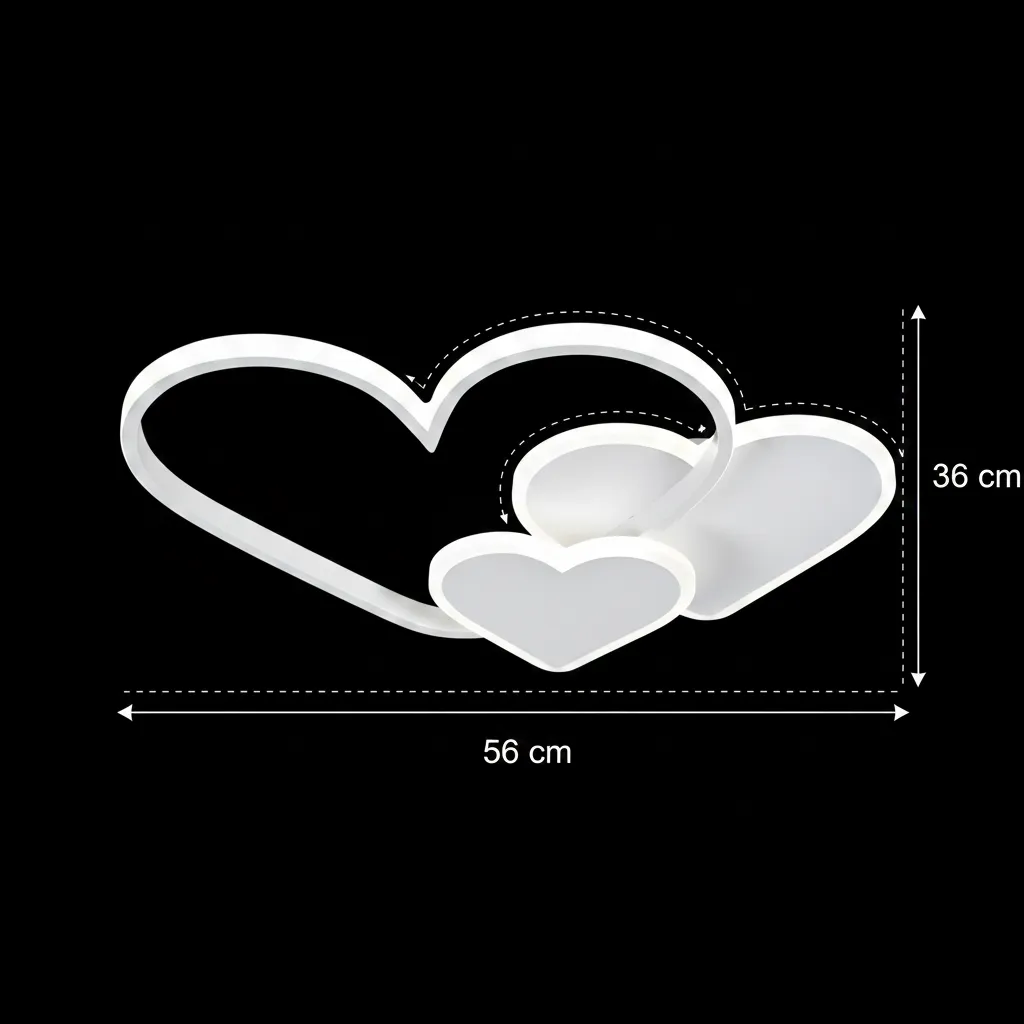 Alessandro Design Ami 48W lustra LED alba 3 inimi