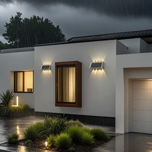 Alessandro Design Solaris aplica exterior LED 8 surse neagra lumina calda