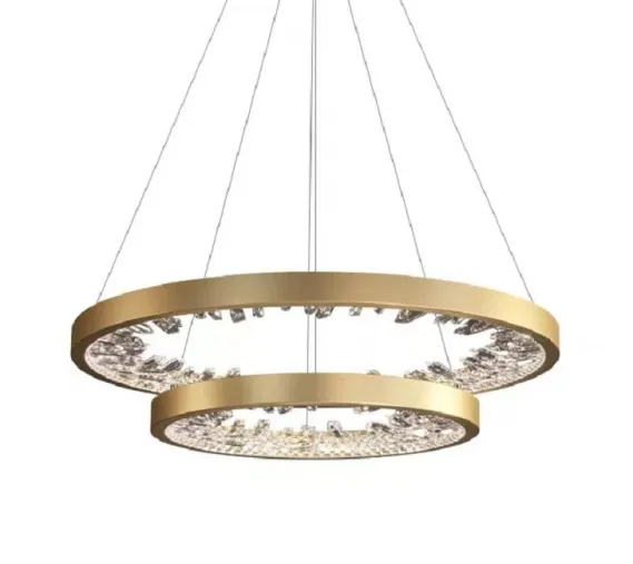 Alessandro Design lustra LED 73W aurie 2 cercuri 60cm
