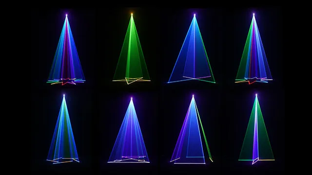 Constellaser 6W RGB laser scena animatie APP