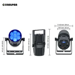 Coralpar 7x40W proiector par LED exterior IP65 RGBW