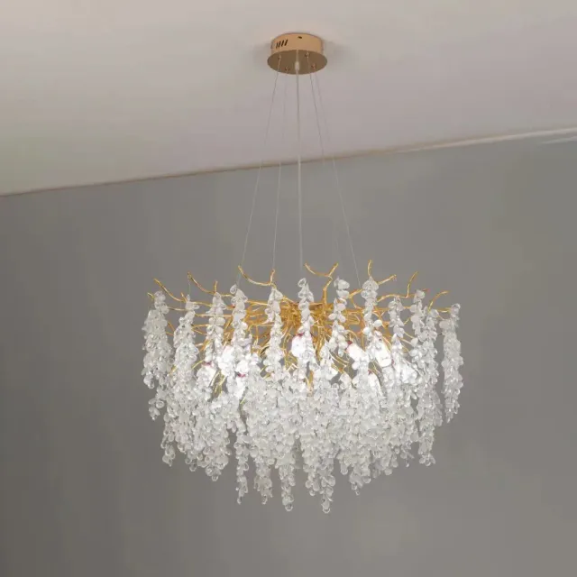 Alessandro Design WALTZ candelabru cristal 6xG9 auriu 60cm