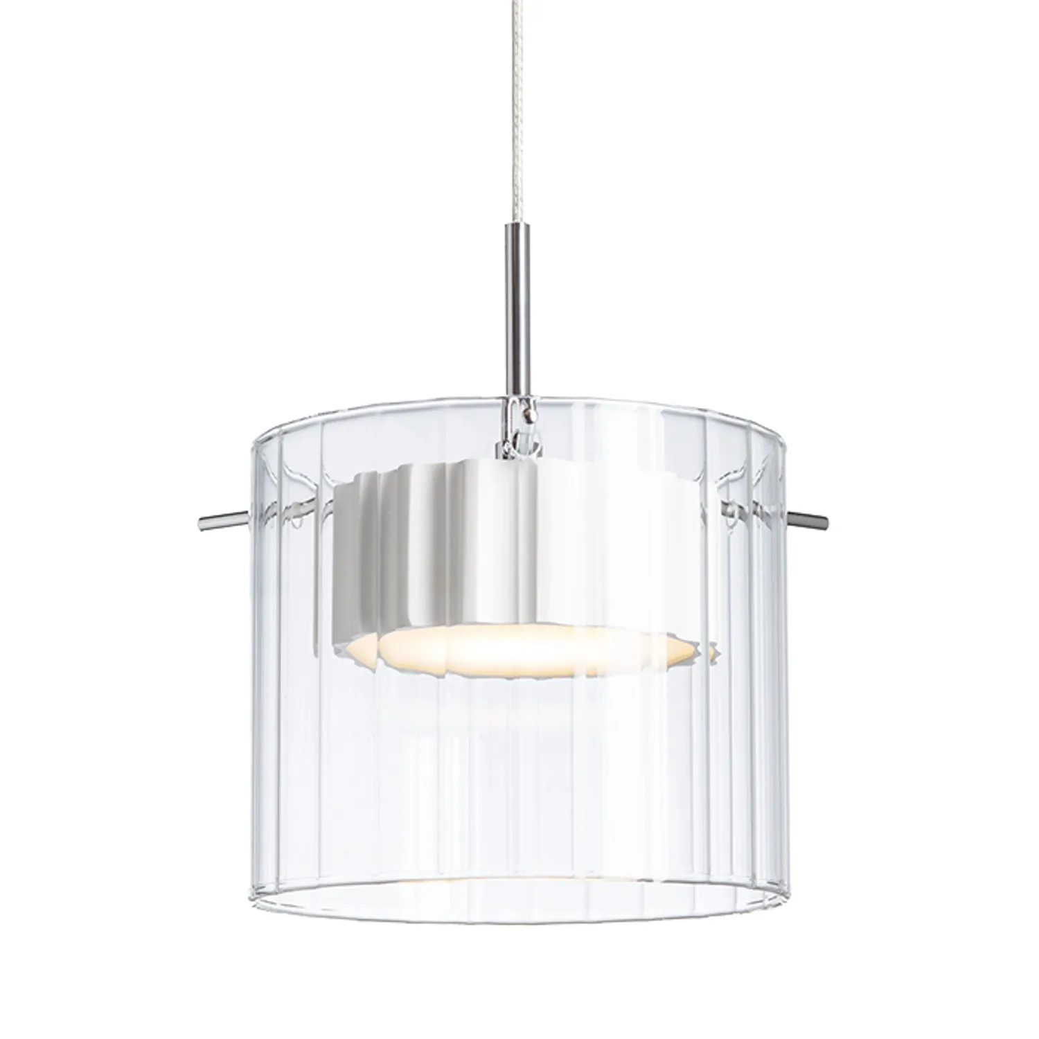 Rendl Light Studio Estra I pendul LED sticlă transparentă