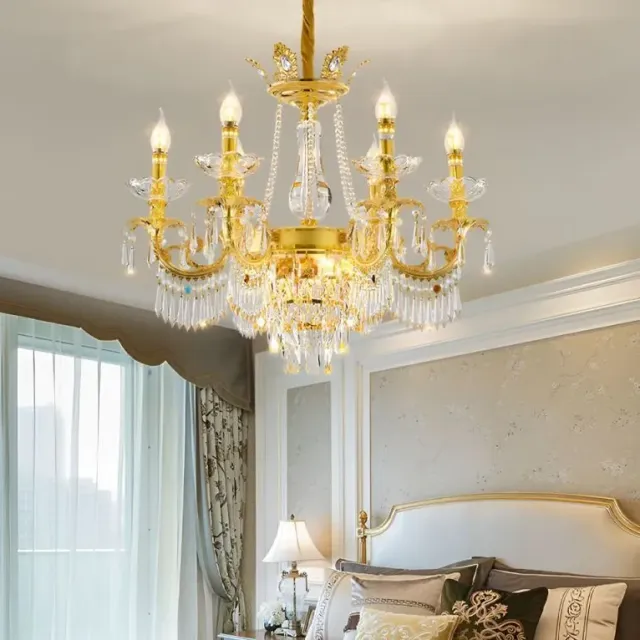 Alessandro Design candelabru cristal 9xE14 D68cm auriu
