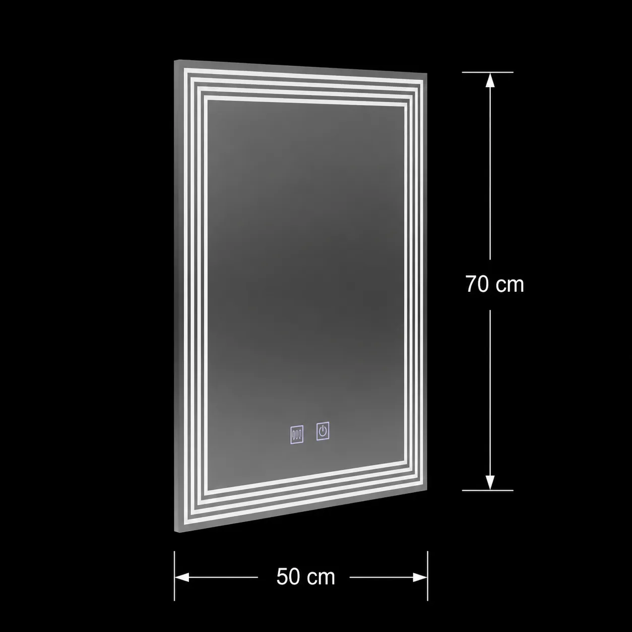 Alessandro Design ADIS Basic Touch oglinda LED 50x70 dezaburire