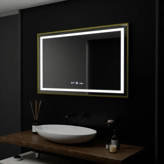 Alessandro Design Marcello oglinda LED 100x80cm aurie