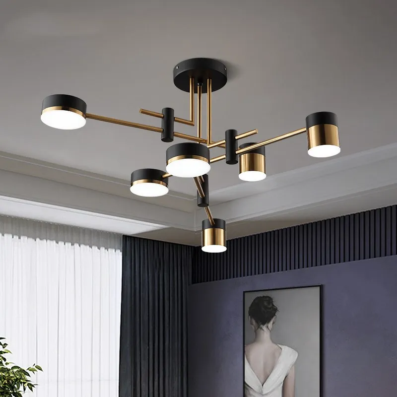 Alessandro Design Ionitus 72W lustra LED negru-auriu 3 culori