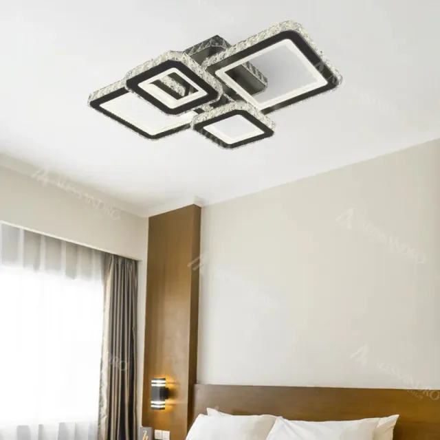 Alessandro Design Blakely lustra LED RGB 154W neagra dimabila