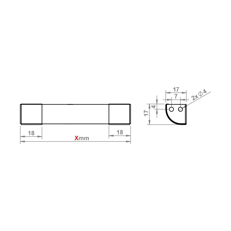 Furnika Rondo S profil LED rotund