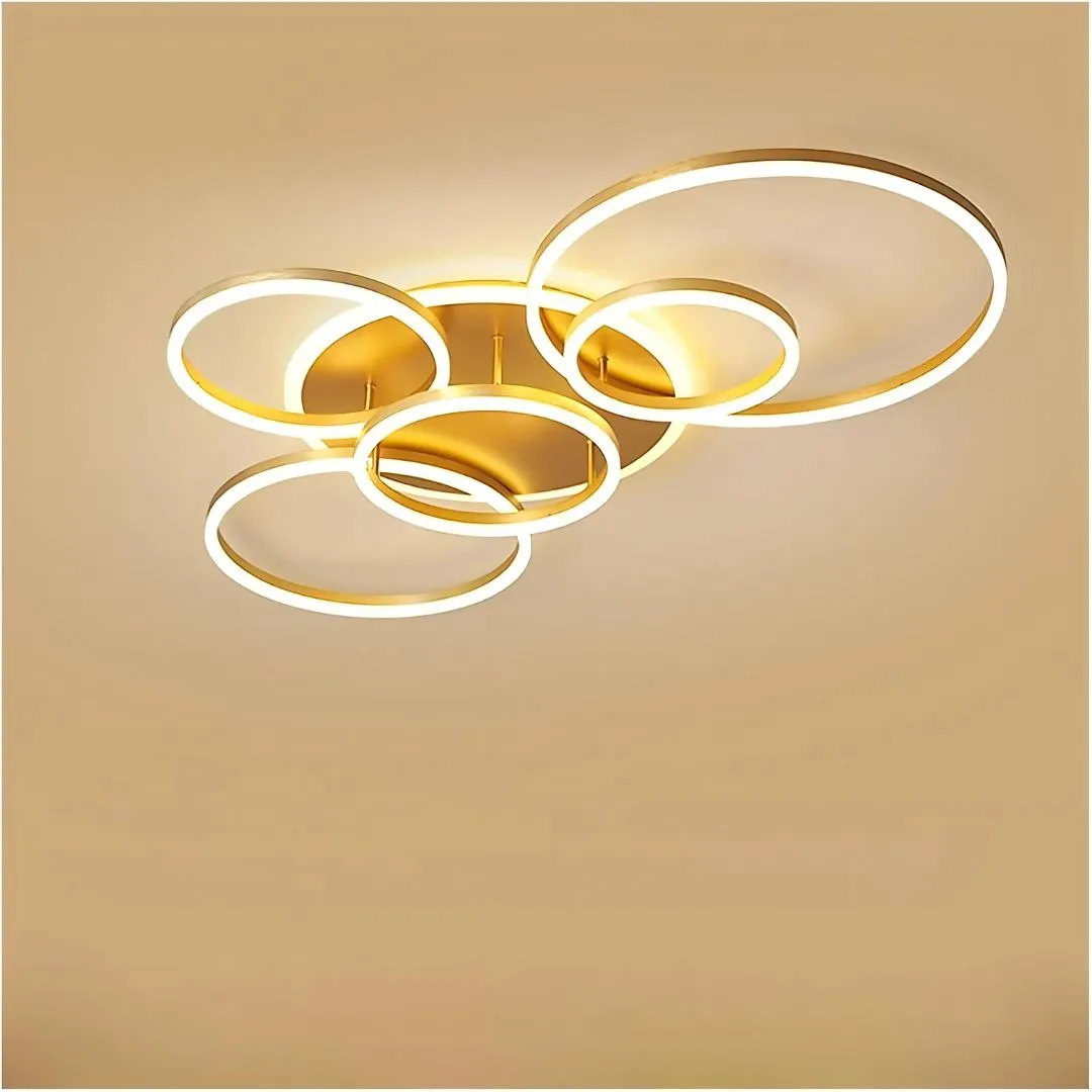 Alessandro Design Rinova lustra LED aurie 5 cercuri 137W