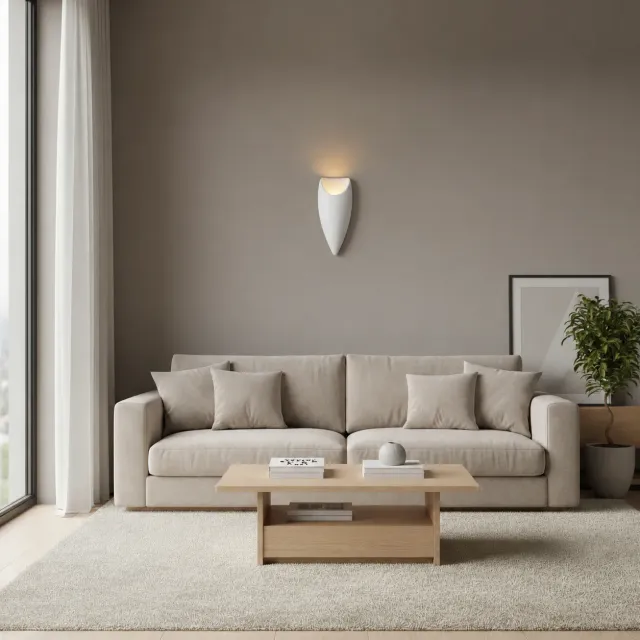 Alessandro Design CORVUS aplică perete 40x18cm albă E27