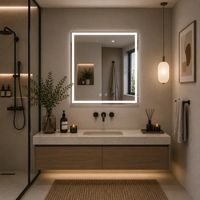 Alessandro Design WAMOSK oglinda LED 60x80cm alba cu dezaburire