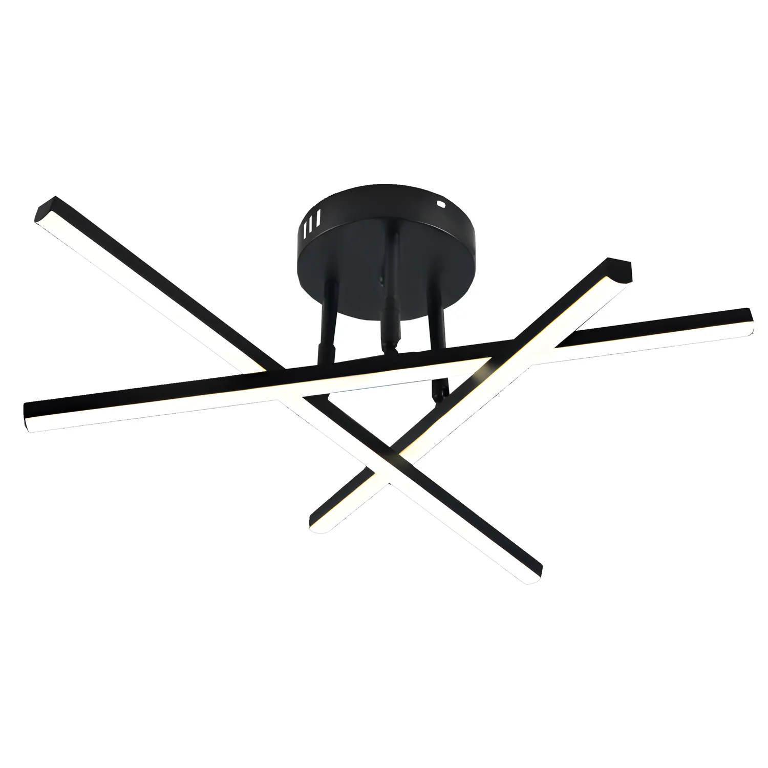 Alessandro Design lustra LED liniara neagra 3 elemente 41W