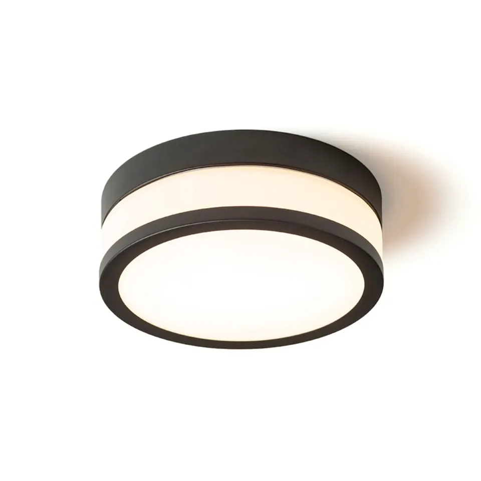 Rendl Cira LED 23 plafoniera neagra opal baie