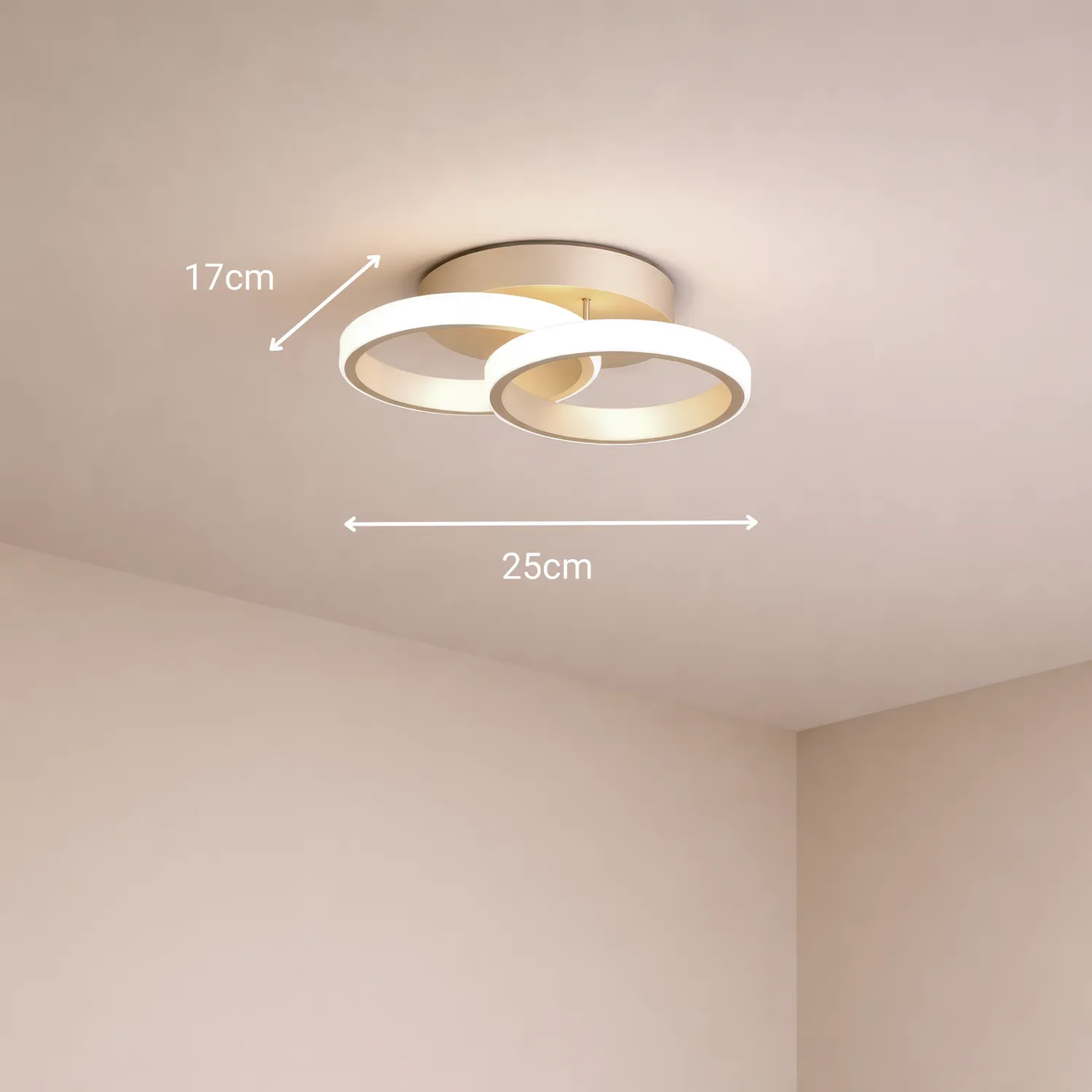 Alessandro Design Vertex Circula lustra LED alba 21W 2 cercuri