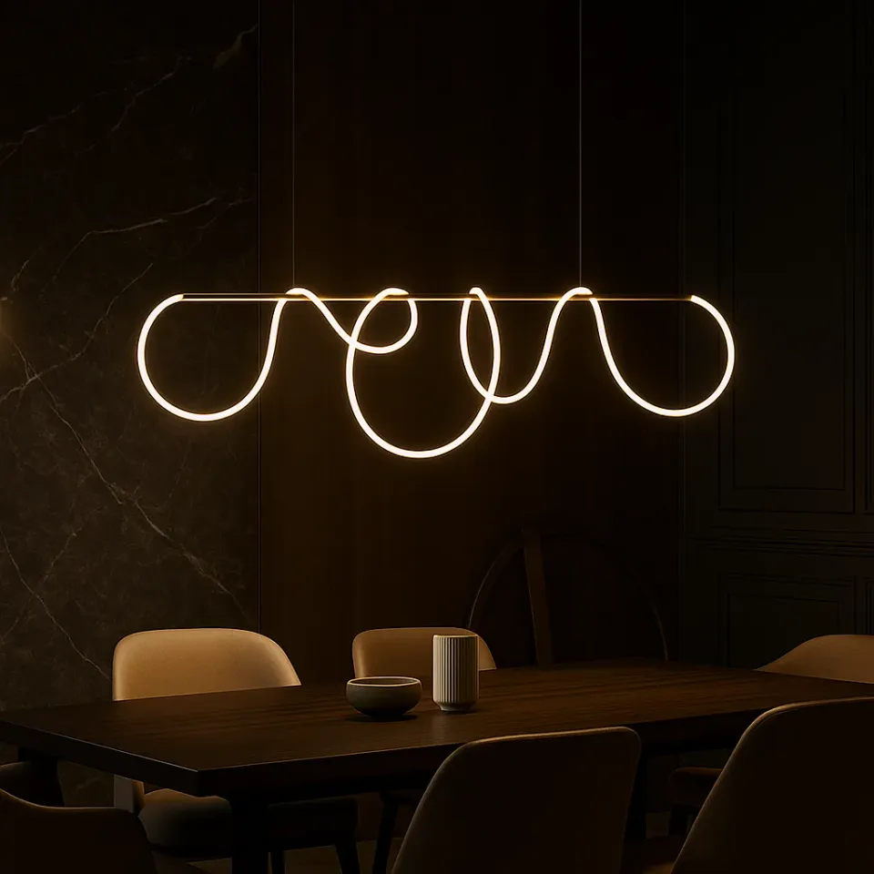 Alessandro Design Divino lustra LED 96W aurie 150 cm