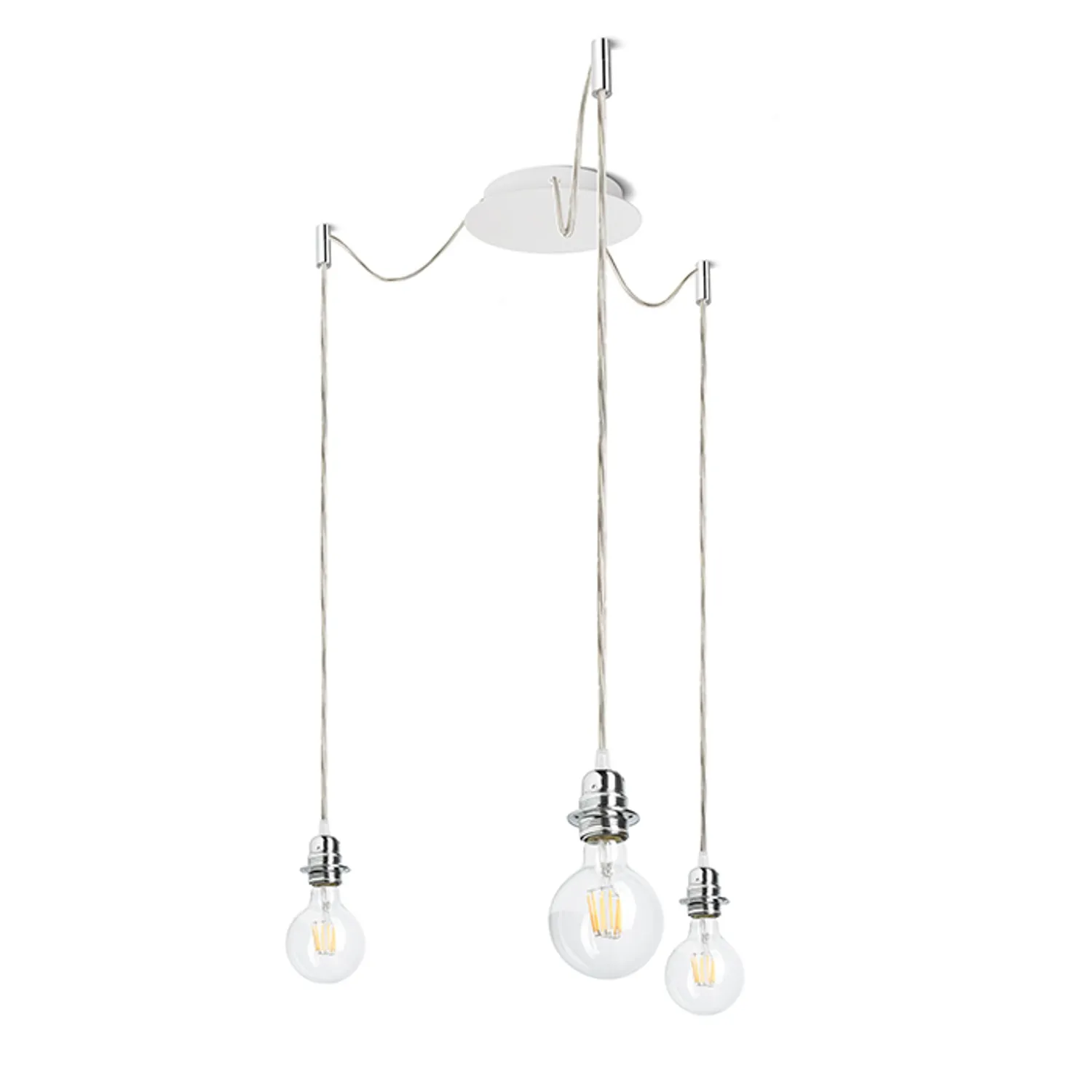 Rendl Light Studio Kombix 3 lustra suspendata negru crom
