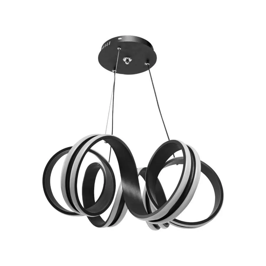 Alessandro Design Infinity Twist lustră LED 180W neagră dimabilă