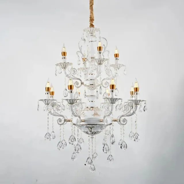 Alessandro Design Bruhier candelabru cristal E14 alb auriu D75