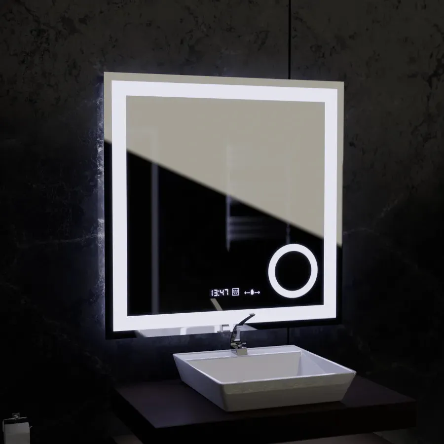 Alessandro Design Souverain oglinda LED 80x80cm lupa