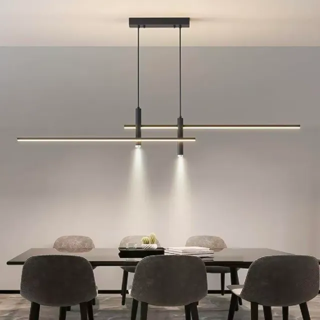 Alessandro Design Rina lustra LED liniara 50W neagra reglabila