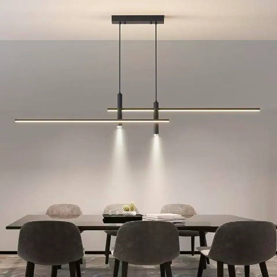 Alessandro Design Rina lustra LED liniara 50W neagra reglabila