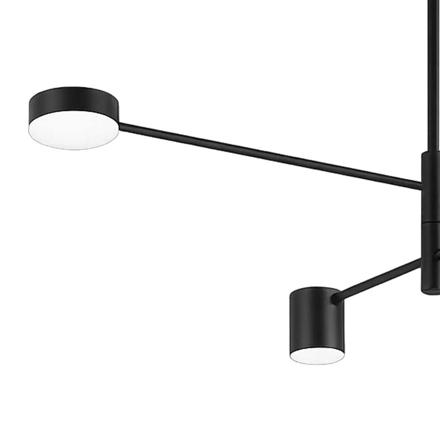 Alessandro Design Galios lustra LED neagra 48W 4 elemente