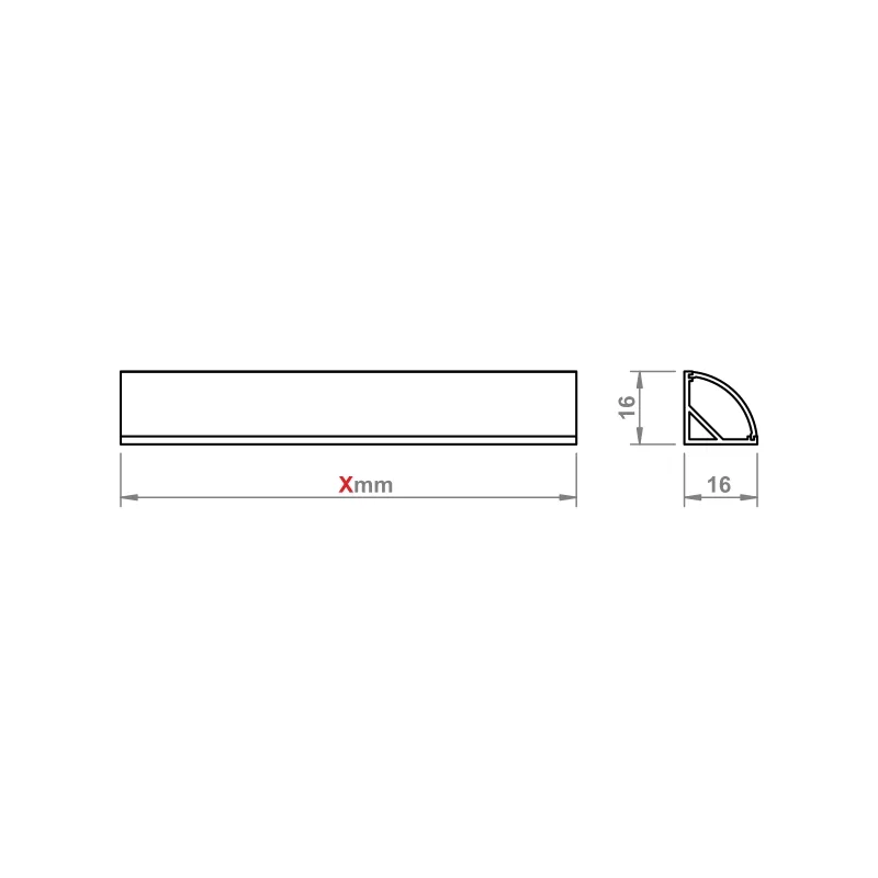 Furnika Rondo profil LED aluminiu mobilier
