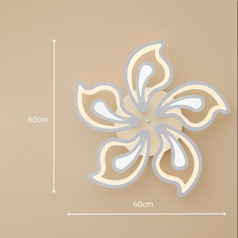 Alessandro Design Gloriosa lustra LED alba 95W 5 petale
