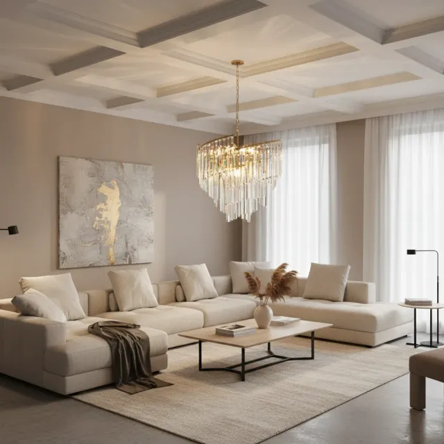 Alessandro Design Tweeze Magno candelabru cristal auriu 60cm