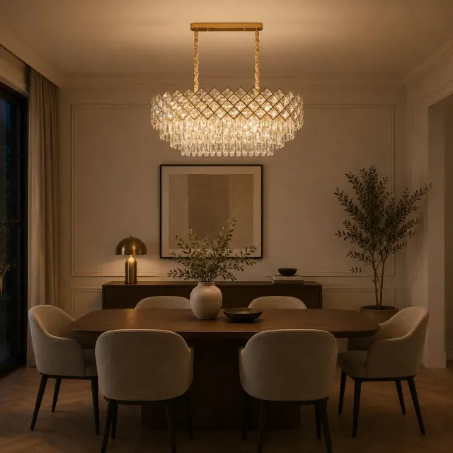 Alessandro Design Vectoria Supremo Candelabru Cristal 10xE14 Auriu